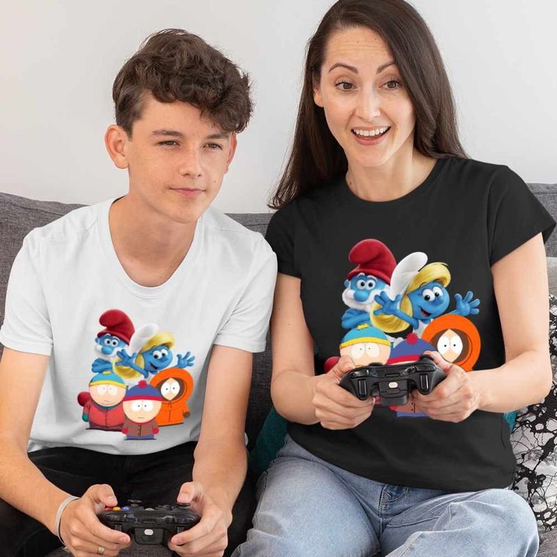 Fashion, accesorii si bijuterii - Femei - Imbracaminte femei - Tricouri si topuri femei - Tricou Femei South Park Strumfii Papa Strumf Strumfita, alb, marime 2XL - Infinity.ro
