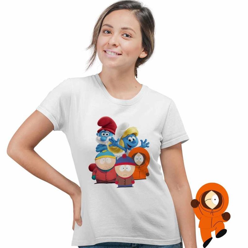 Fashion, accesorii si bijuterii - Femei - Imbracaminte femei - Tricouri si topuri femei - Tricou Femei South Park Strumfii Papa Strumf Strumfita, alb, marime 2XL - Infinity.ro