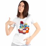 Fashion, accesorii si bijuterii - Femei - Imbracaminte femei - Tricouri si topuri femei - Tricou Femei South Park Strumfii Papa Strumf Strumfita, alb, marime 2XL - Infinity.ro