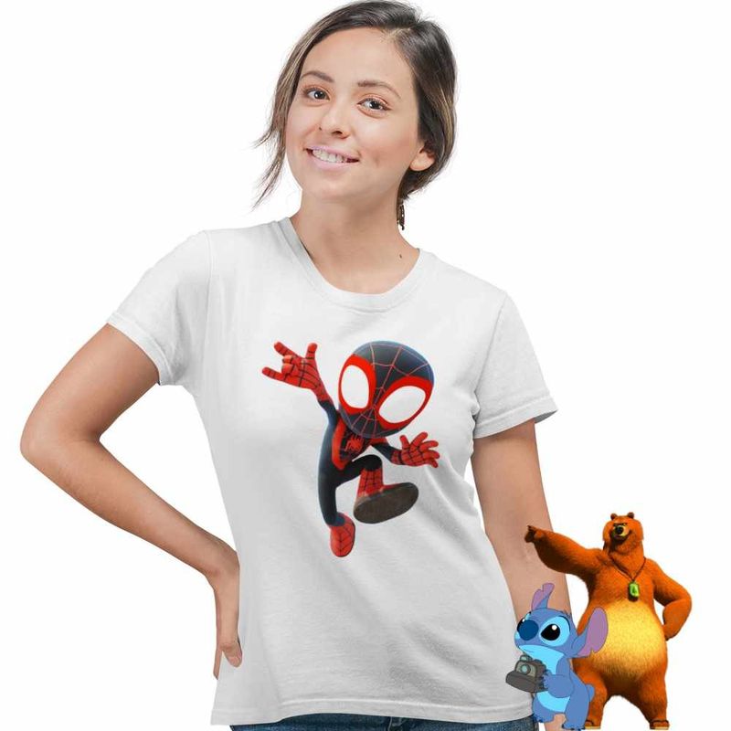 Fashion, accesorii si bijuterii - Femei - Imbracaminte femei - Tricouri si topuri femei - Tricou Femei Spin Miles Morales Marvel, alb, marime 3XL - Infinity.ro