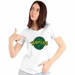 Fashion, accesorii si bijuterii - Femei - Imbracaminte femei - Tricouri si topuri femei - Tricou Femei Testoasele Ninja Logo Sigil Teenage Mutant, alb, marime L - Infinity.ro
