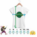 Fashion, accesorii si bijuterii - Femei - Imbracaminte femei - Tricouri si topuri femei - Tricou Femei Testoasele Ninja Logo Sigil Teenage Mutant, alb, marime L - Infinity.ro