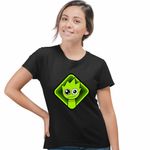 Fashion, accesorii si bijuterii - Femei - Imbracaminte femei - Tricouri si topuri femei - Tricou Femei Sprunki Lime Square Music Game, negru, marime M - Infinity.ro