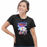 Fashion, accesorii si bijuterii - Femei - Imbracaminte femei - Tricouri si topuri femei - Tricou Femei Hamster Gretel Desen Animat, negru, marime 2XL - Infinity.ro