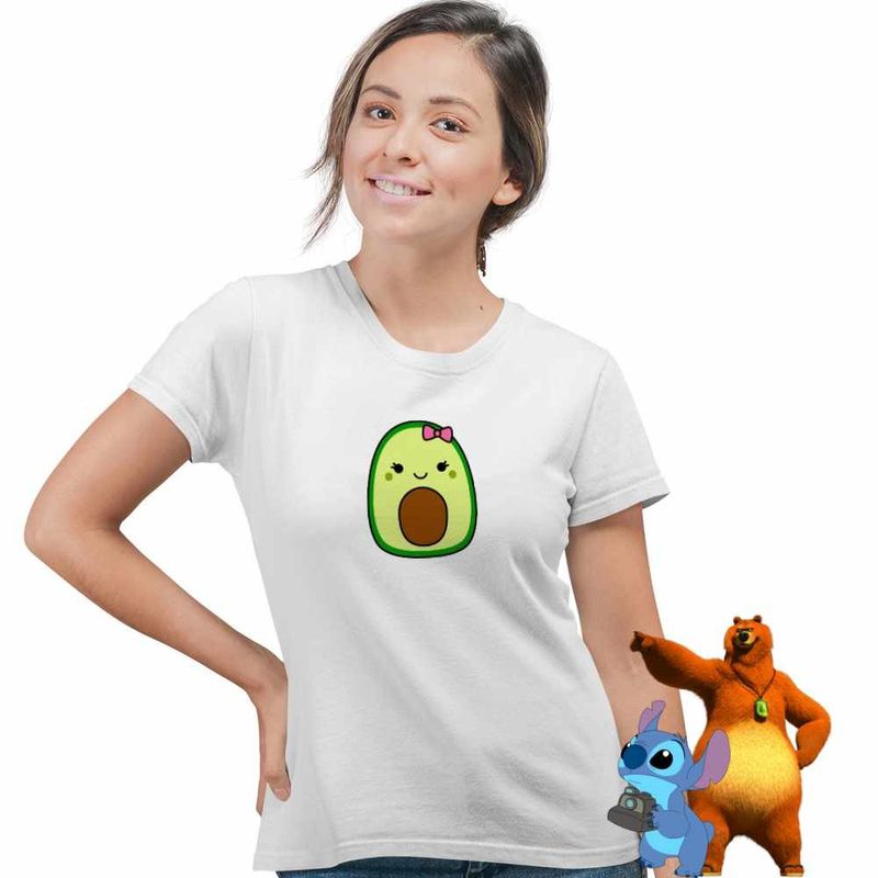 Fashion, accesorii si bijuterii - Femei - Imbracaminte femei - Tricouri si topuri femei - Tricou Femei Squish mallows Avocado, alb, marime M - Infinity.ro