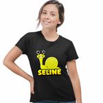 Fashion, accesorii si bijuterii - Femei - Imbracaminte femei - Tricouri si topuri femei - Tricou Femei Banban Seline Melc Gradinita, negru, marime L - Infinity.ro