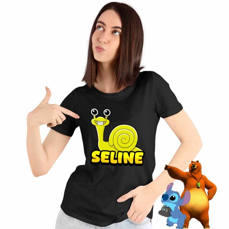 Fashion, accesorii si bijuterii - Femei - Imbracaminte femei - Tricouri si topuri femei - Tricou Femei Banban Seline Melc Gradinita, negru, marime L - Infinity.ro