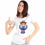 Fashion, accesorii si bijuterii - Femei - Imbracaminte femei - Tricouri si topuri femei - Tricou Femei Stich Labubu Meme, alb, marime S - Infinity.ro