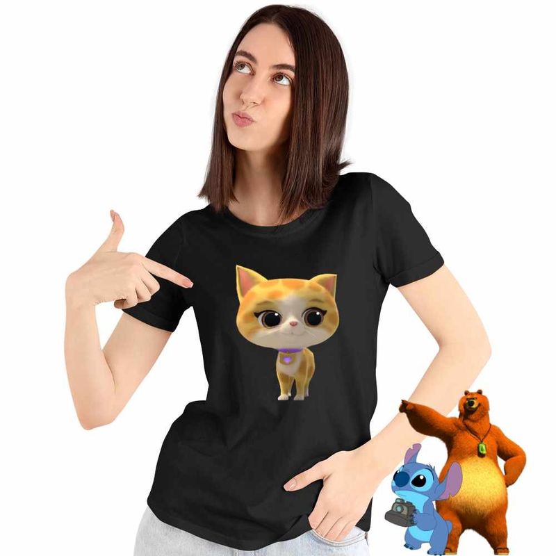Fashion, accesorii si bijuterii - Femei - Imbracaminte femei - Tricouri si topuri femei - Tricou Femei SuperKitties Sclipi Sparks Super Pisicute, negru, marime XL - Infinity.ro