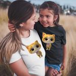 Fashion, accesorii si bijuterii - Femei - Imbracaminte femei - Tricouri si topuri femei - Tricou Femei SuperKitties Sclipi Sparks Super Pisicute, negru, marime XL - Infinity.ro