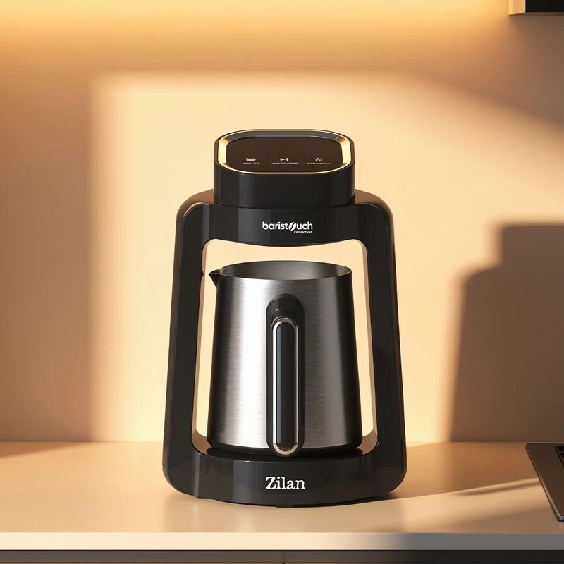 Electronice si Electrocasnice - Electrocasnice bucatarie - Preparare bauturi - Cafetiere - Aparat cafea turceasca Zilan ZLN9011 Baristouch, Capacitate 400ml, Otel inoxidabil, 400W - Infinity.ro