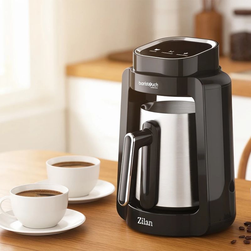 Electronice si Electrocasnice - Electrocasnice bucatarie - Preparare bauturi - Cafetiere - Aparat cafea turceasca Zilan ZLN9011 Baristouch, Capacitate 400ml, Otel inoxidabil, 400W - Infinity.ro