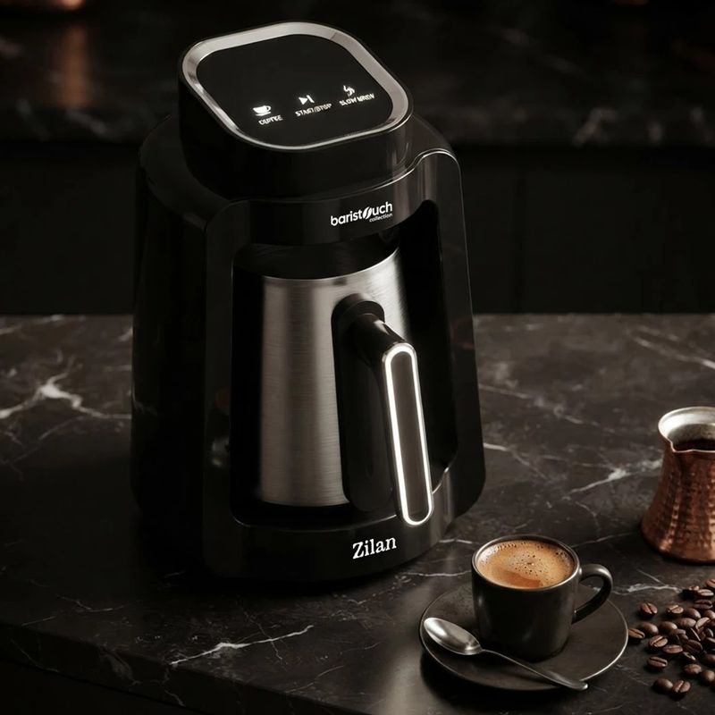 Electronice si Electrocasnice - Electrocasnice bucatarie - Preparare bauturi - Cafetiere - Aparat cafea turceasca Zilan ZLN9011 Baristouch, Capacitate 400ml, Otel inoxidabil, 400W - Infinity.ro