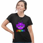 Fashion, accesorii si bijuterii - Femei - Imbracaminte femei - Tricouri si topuri femei - Tricou Femei Sprunki Durple Music Gamer, negru, marime M - Infinity.ro