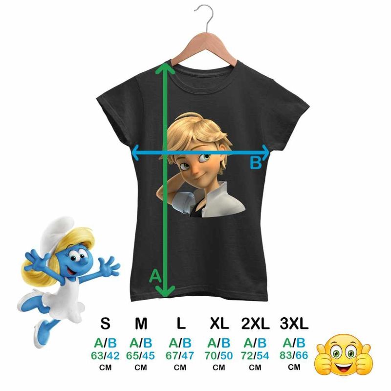 Fashion, accesorii si bijuterii - Femei - Imbracaminte femei - Tricouri si topuri femei - Tricou Femei Adrien Agreste Miraculos Adrian Motanul Noir, negru, marime 3XL - Infinity.ro