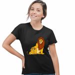 Fashion, accesorii si bijuterii - Femei - Imbracaminte femei - Tricouri si topuri femei - Tricou Femei Mufasa Simba Regele Leu Lion King, negru, marime XL - Infinity.ro