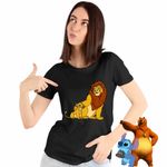 Fashion, accesorii si bijuterii - Femei - Imbracaminte femei - Tricouri si topuri femei - Tricou Femei Mufasa Simba Regele Leu Lion King, negru, marime XL - Infinity.ro