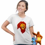 Fashion, accesorii si bijuterii - Femei - Imbracaminte femei - Tricouri si topuri femei - Tricou Femei Regele Leu Mufasa, alb, marime XL - Infinity.ro