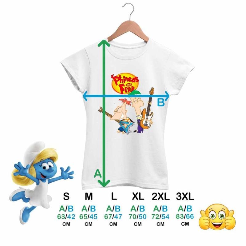 Fashion, accesorii si bijuterii - Femei - Imbracaminte femei - Tricouri si topuri femei - Tricou Femei Phineas and Ferb Chitara Trupa, alb, marime M - Infinity.ro