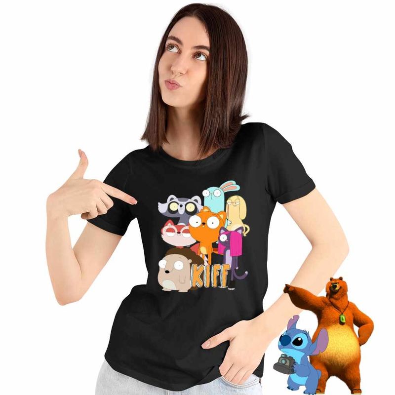 Fashion, accesorii si bijuterii - Femei - Imbracaminte femei - Tricouri si topuri femei - Tricou Femei Kiff Toata Echipa, negru, marime L - Infinity.ro