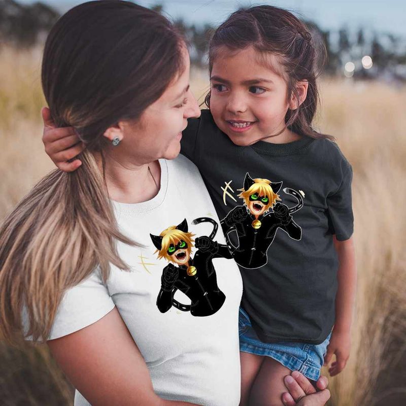 Fashion, accesorii si bijuterii - Femei - Imbracaminte femei - Tricouri si topuri femei - Tricou Femei Adrian Agreste Miraculos Adrien Motanul Negru Noir, negru, marime M - Infinity.ro