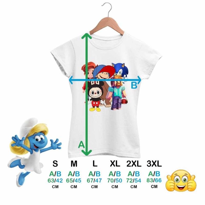 Fashion, accesorii si bijuterii - Femei - Imbracaminte femei - Tricouri si topuri femei - Tricou Femei Maimuta George Roblox Labubu Sonic, alb, marime S - Infinity.ro