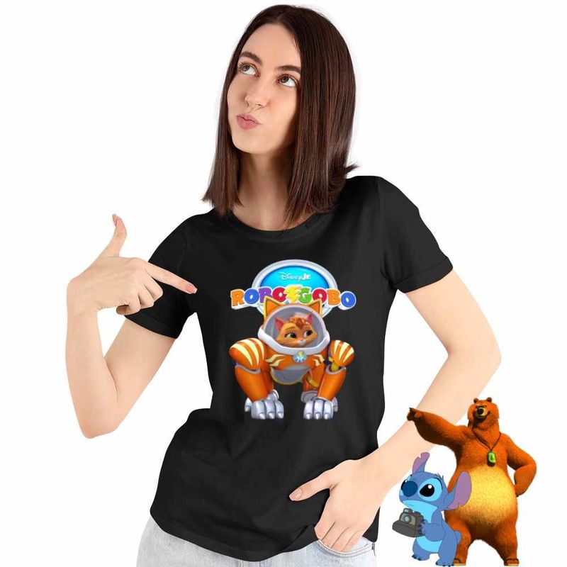 Fashion, accesorii si bijuterii - Femei - Imbracaminte femei - Tricouri si topuri femei - Tricou Femei Robogobo Allie Robosuit, negru, marime L - Infinity.ro