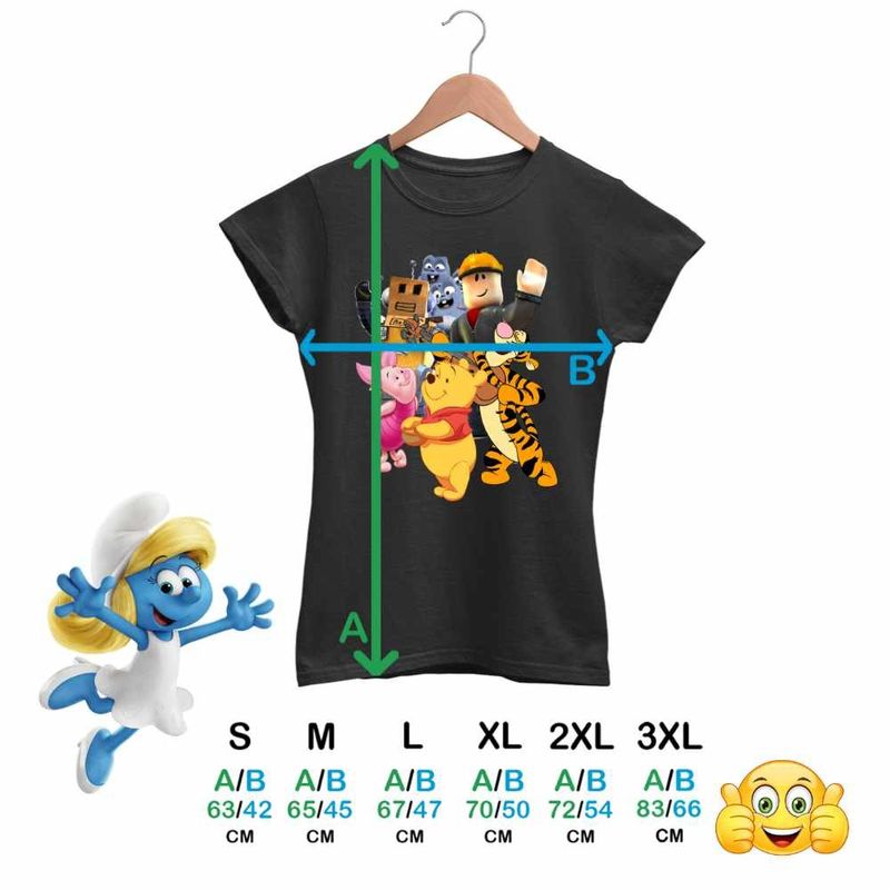 Fashion, accesorii si bijuterii - Femei - Imbracaminte femei - Tricouri si topuri femei - Tricou Femei Roblox Winnie the Pooh Lemingii, negru, marime L - Infinity.ro