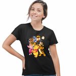 Fashion, accesorii si bijuterii - Femei - Imbracaminte femei - Tricouri si topuri femei - Tricou Femei Roblox Winnie the Pooh Lemingii, negru, marime L - Infinity.ro