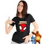 Fashion, accesorii si bijuterii - Femei - Imbracaminte femei - Tricouri si topuri femei - Tricou Femei Paienjenel Spidey and his amazing friends, negru, marime XL - Infinity.ro