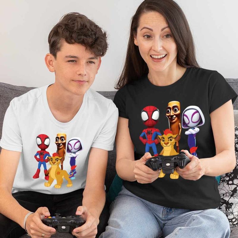 Fashion, accesorii si bijuterii - Femei - Imbracaminte femei - Tricouri si topuri femei - Tricou Femei Tung Sahur Garda Felina Paienjenel TikTok, alb, marime XL - Infinity.ro