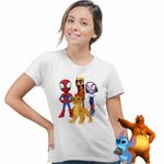 Fashion, accesorii si bijuterii - Femei - Imbracaminte femei - Tricouri si topuri femei - Tricou Femei Tung Sahur Garda Felina Paienjenel TikTok, alb, marime XL - Infinity.ro