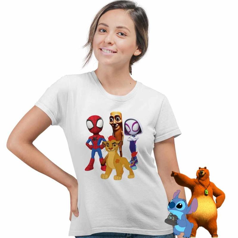 Fashion, accesorii si bijuterii - Femei - Imbracaminte femei - Tricouri si topuri femei - Tricou Femei Tung Sahur Garda Felina Paienjenel TikTok, alb, marime XL - Infinity.ro