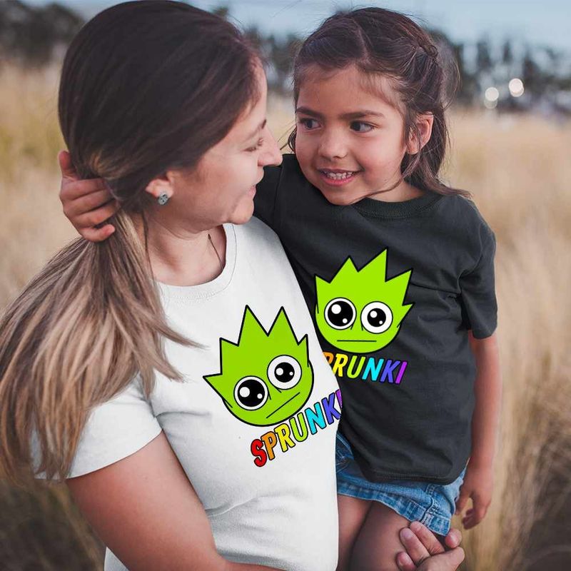 Fashion, accesorii si bijuterii - Femei - Imbracaminte femei - Tricouri si topuri femei - Tricou Femei Sprunki Lime Song Music Game, negru, marime L - Infinity.ro