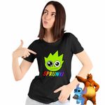 Fashion, accesorii si bijuterii - Femei - Imbracaminte femei - Tricouri si topuri femei - Tricou Femei Sprunki Lime Song Music Game, negru, marime L - Infinity.ro