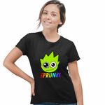 Fashion, accesorii si bijuterii - Femei - Imbracaminte femei - Tricouri si topuri femei - Tricou Femei Sprunki Lime Song Music Game, negru, marime L - Infinity.ro