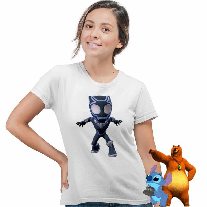 Fashion, accesorii si bijuterii - Femei - Imbracaminte femei - Tricouri si topuri femei - Tricou Femei Pantera Neagra Spidey, alb, marime S - Infinity.ro