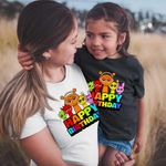 Fashion, accesorii si bijuterii - Femei - Imbracaminte femei - Tricouri si topuri femei - Tricou Femei Sprunki Happy Birthday Gamer, negru, marime L - Infinity.ro