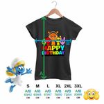 Fashion, accesorii si bijuterii - Femei - Imbracaminte femei - Tricouri si topuri femei - Tricou Femei Sprunki Happy Birthday Gamer, negru, marime L - Infinity.ro