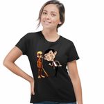 Fashion, accesorii si bijuterii - Femei - Imbracaminte femei - Tricouri si topuri femei - Tricou Femei Mr Bean Tung Tung Sahur, negru, marime M - Infinity.ro