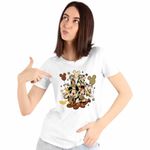 Fashion, accesorii si bijuterii - Femei - Imbracaminte femei - Tricouri si topuri femei - Tricou Femei Mickey Mouse All Gang, alb, marime XL - Infinity.ro