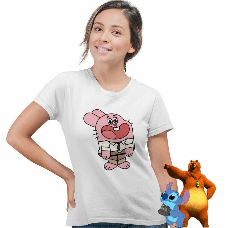 Fashion, accesorii si bijuterii - Femei - Imbracaminte femei - Tricouri si topuri femei - Tricou Femei Gumball Richard Tata, alb, marime L - Infinity.ro