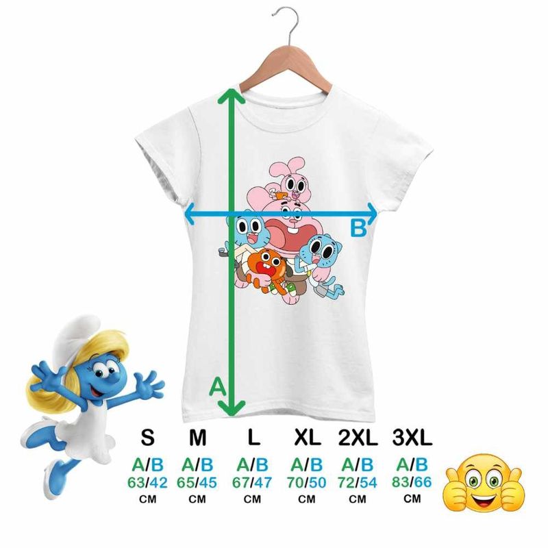 Fashion, accesorii si bijuterii - Femei - Imbracaminte femei - Tricouri si topuri femei - Tricou Femei Gumball Toata Familia Gumbal, alb, marime M - Infinity.ro
