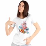 Fashion, accesorii si bijuterii - Femei - Imbracaminte femei - Tricouri si topuri femei - Tricou Femei Gumball Toata Familia Gumbal, alb, marime M - Infinity.ro
