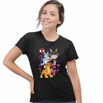 Fashion, accesorii si bijuterii - Femei - Imbracaminte femei - Tricouri si topuri femei - Tricou Femei Taffy Paienjenel Bluey Garda Felina Kion Catelusi Constructori, negru, marime 3XL - Infinity.ro
