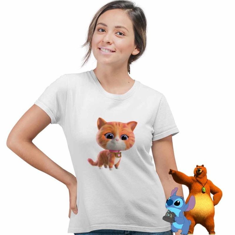 Fashion, accesorii si bijuterii - Femei - Imbracaminte femei - Tricouri si topuri femei - Tricou Femei SuperKitties Ginny Super Pisicute, alb, marime 3XL - Infinity.ro