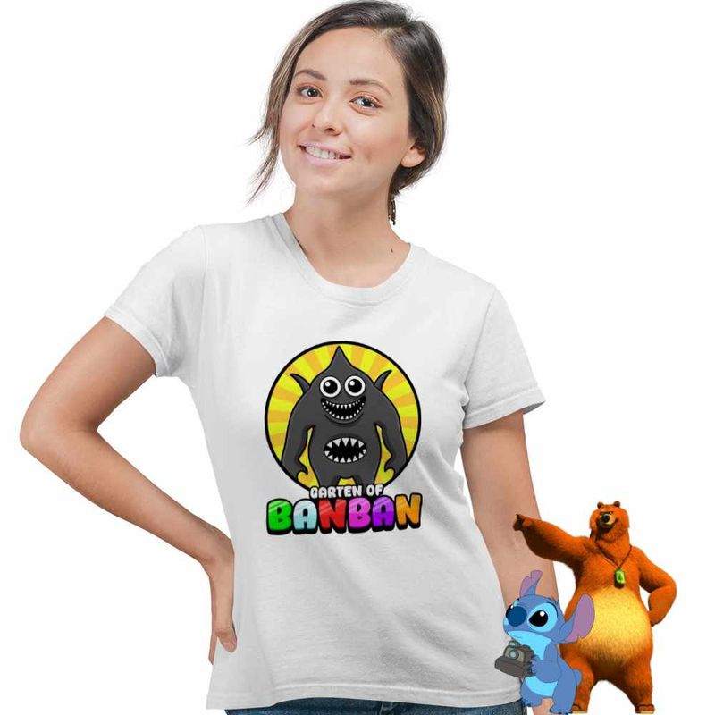 Fashion, accesorii si bijuterii - Femei - Imbracaminte femei - Tricouri si topuri femei - Tricou Femei Banban Sharky-Clee Monstru, alb, marime XL - Infinity.ro