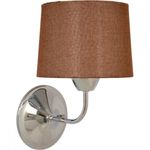 Casa si Gradina - Corpuri si surse de iluminat - Plafoniere, aplice si spoturi - Aplica Milla KL0094, 1xE27, maro + crom, metal + textil, stil vintage, Klausen - Infinity.ro