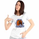 Fashion, accesorii si bijuterii - Femei - Imbracaminte femei - Tricouri si topuri femei - Tricou Femei Ursul Grizzy cu lemingi, alb, marime 2XL - Infinity.ro