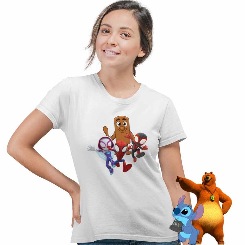 Fashion, accesorii si bijuterii - Femei - Imbracaminte femei - Tricouri si topuri femei - Tricou Femei Paienjenel Tung Sahur Fantoma Spin, alb, marime L - Infinity.ro